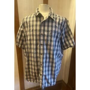 Carhartt Shirt Mens 2XL Relaxed Fit Black Brown Checked